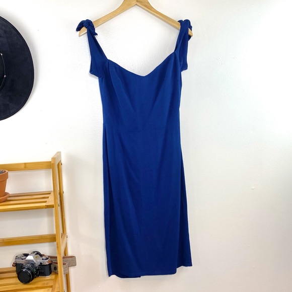 Reformation Dresses & Skirts - Reformation Shoulder Tie Navy Mini Dress